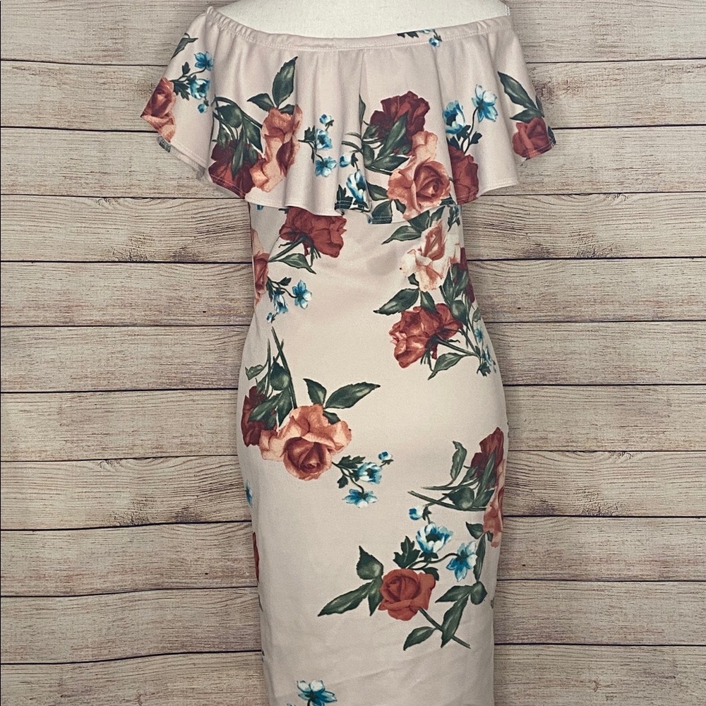 Pink floral dress size L